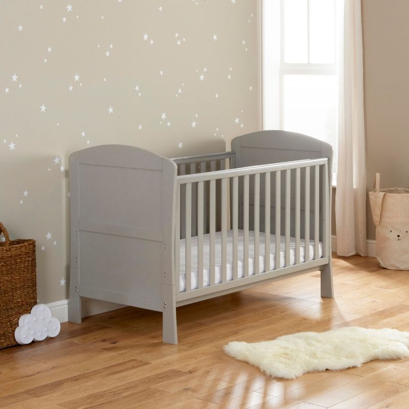 Babymore Aston Dropside Cot Bed Grey