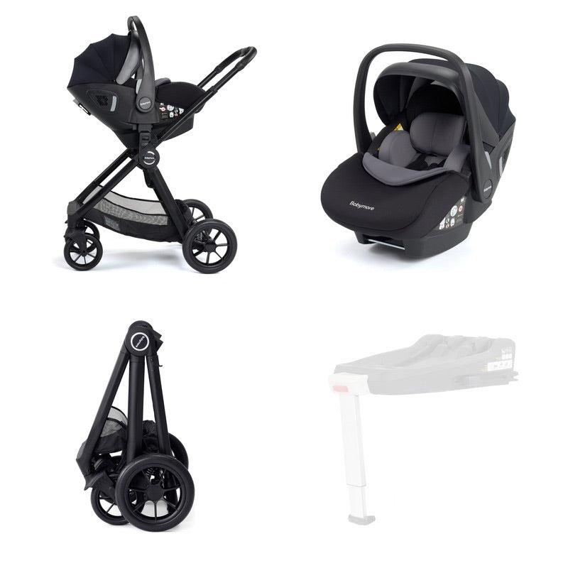 Babymore Memore V2 Travel System Pecan Car Seat Black