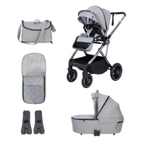 Thumbnail for Babymore Chia Pram Pushchair Pearl Grey