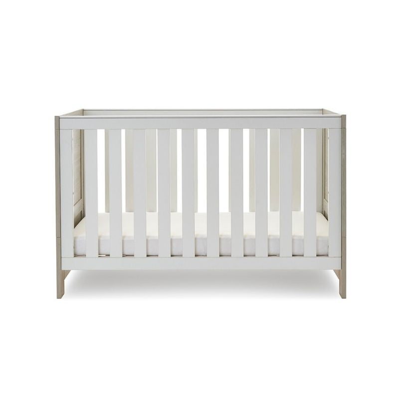 Obaby Nika Cot Bed Grey Wash & White