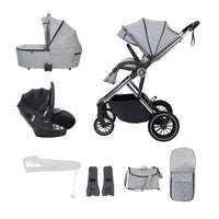 Thumbnail for Babymore Chia Travel System Pecan Car Seat Pearl Grey