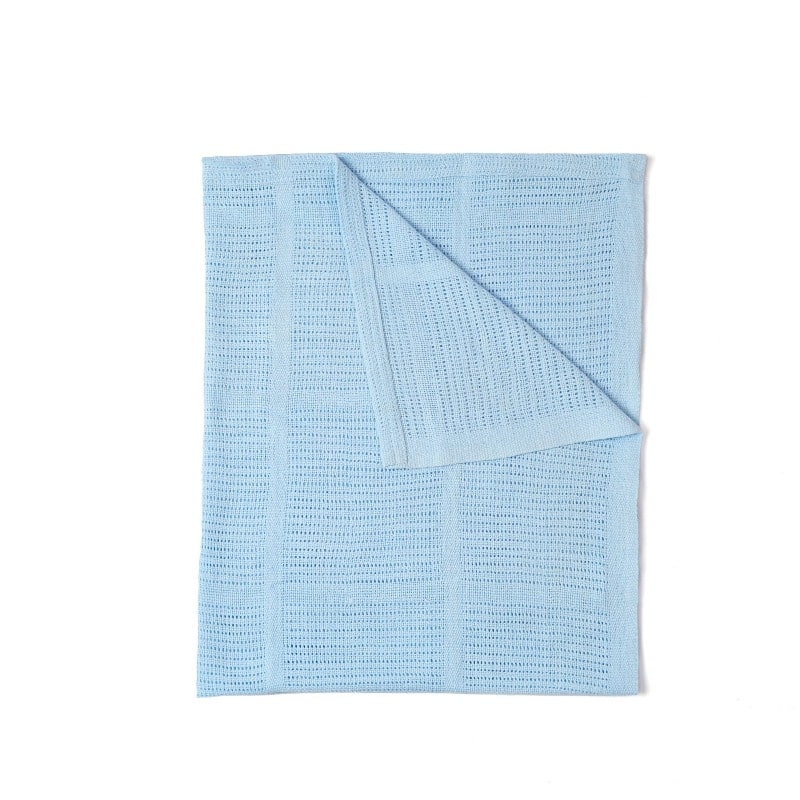 Clair de Lune Cellular Blanket - Blue Pram Size 90 x 70cm