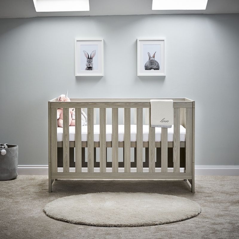 Obaby Nika Cot Bed Grey Wash