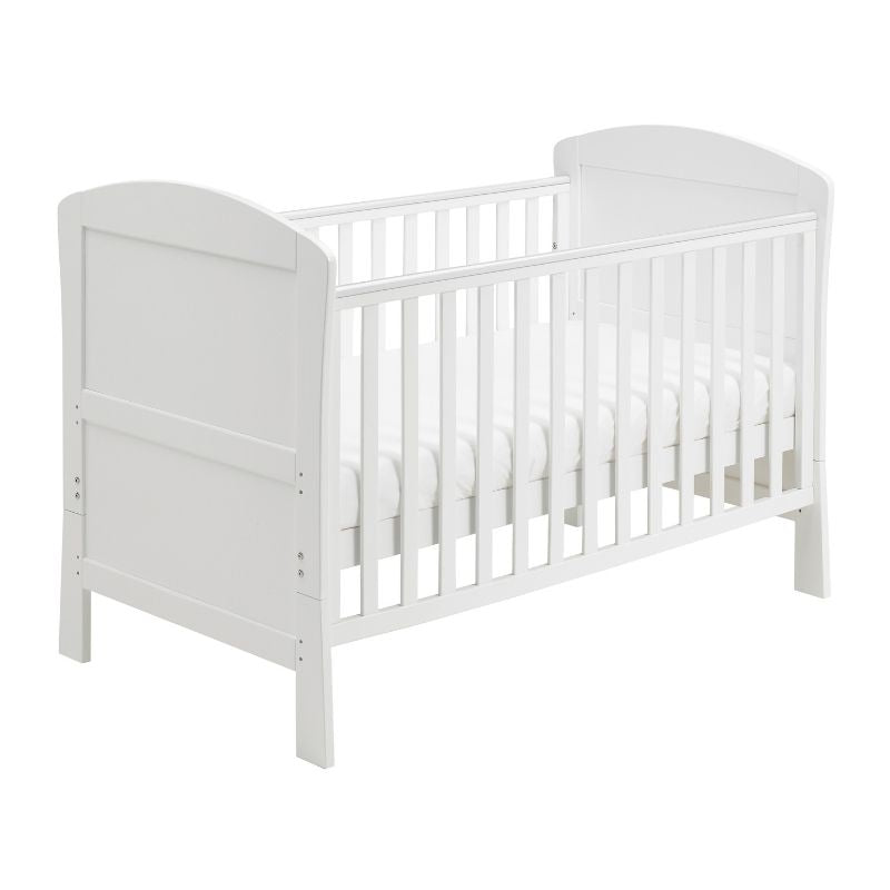 Babymore Aston Dropside Cot Bed White