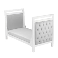 Thumbnail for Babymore Velvet Deluxe Cot Bed – White