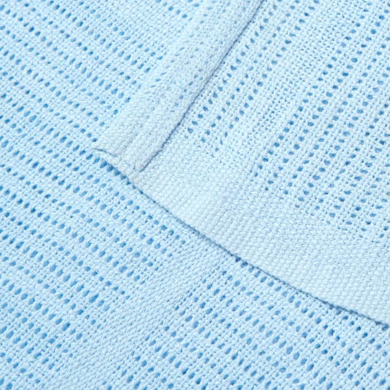 Clair de Lune Cellular Blanket - Blue Pram Size 90 x 70cm