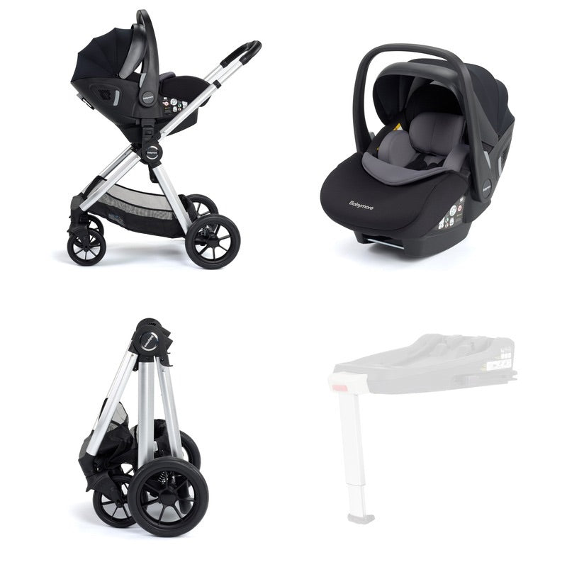 Babymore Memore V2 Travel System Pecan Car Seat Silver