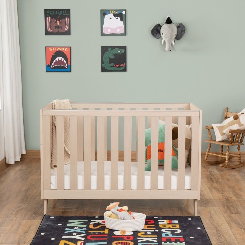 Babymore Mini Dante Cot Bed Natural