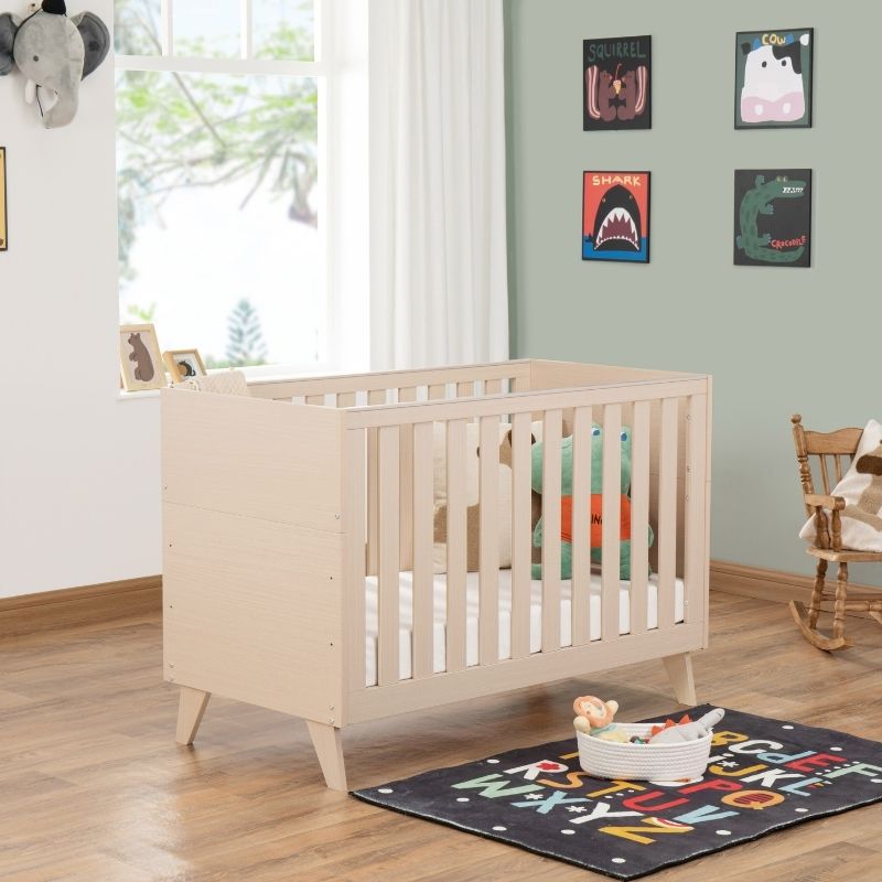 Babymore Mini Dante Cot Bed Natural