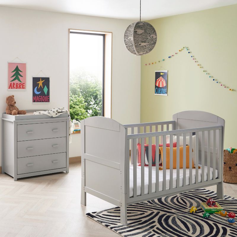 Babymore Aston 2 Piece Nursery Room Set Grey