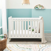 Thumbnail for Babymore Caro Mini Cot White Wash