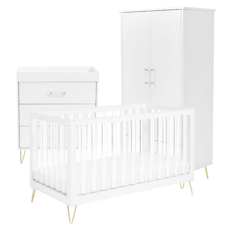 Babymore Kimi XL Acrylic 3 Piece Nursery Room Set