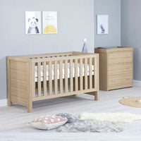 Thumbnail for Babymore Luno 2 Piece Oak - No Drawer