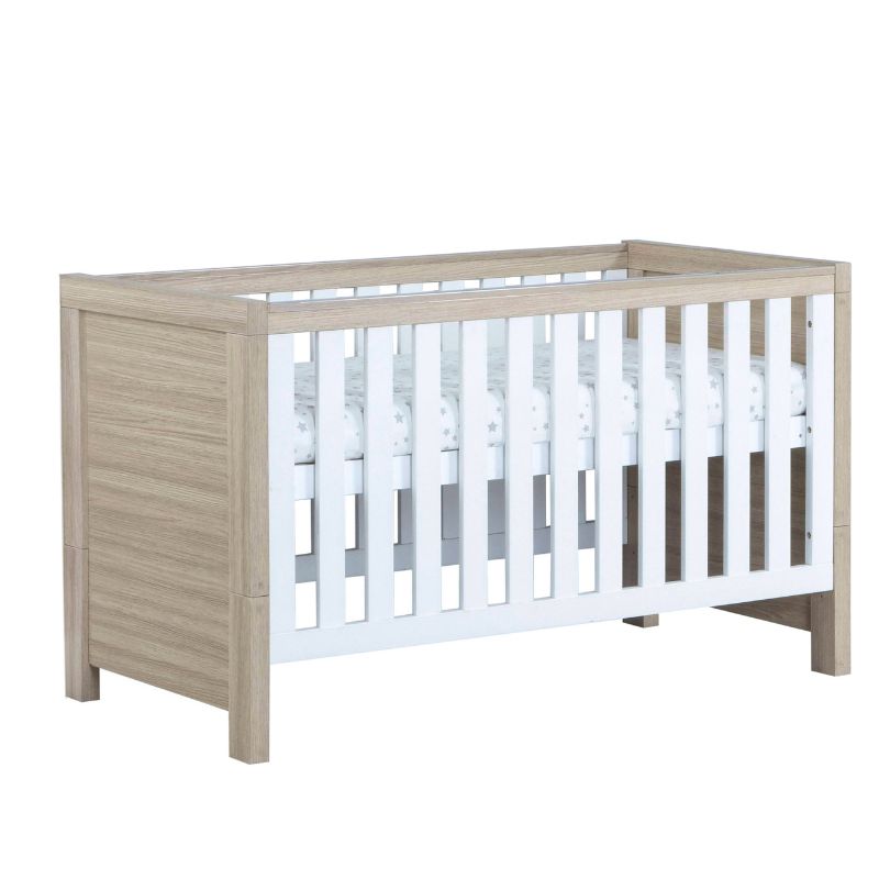 Babymore Luno Cot Bed Oak White