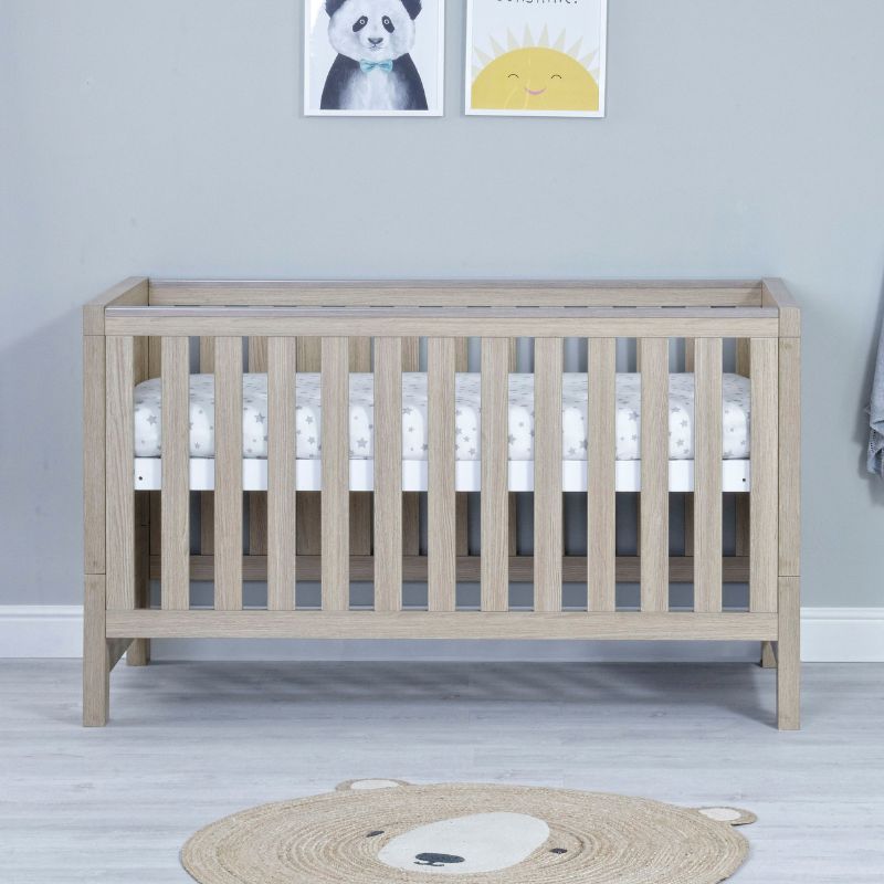 Babymore Luno Cot Bed Oak