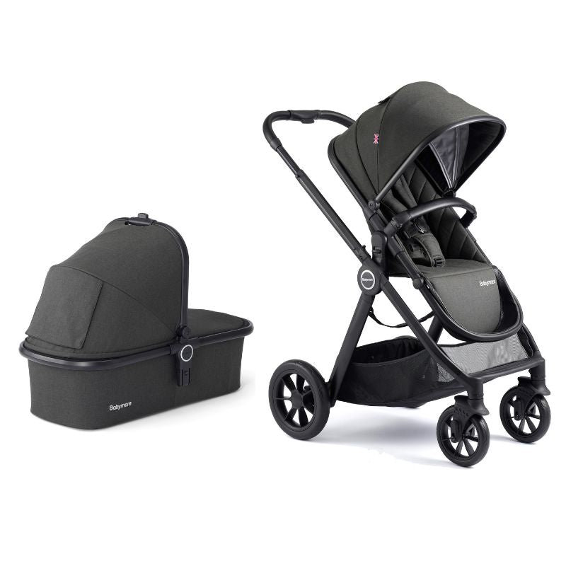 Babymore Memore V2 Pram Pushchair - 11 Piece Black