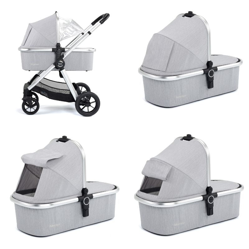 Babymore Memore V2 Pram Pushchair - 11 Piece Silver