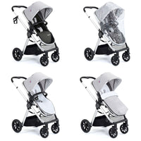 Thumbnail for Babymore Memore V2 Travel System 13 Piece Pecan i-Size - Silver