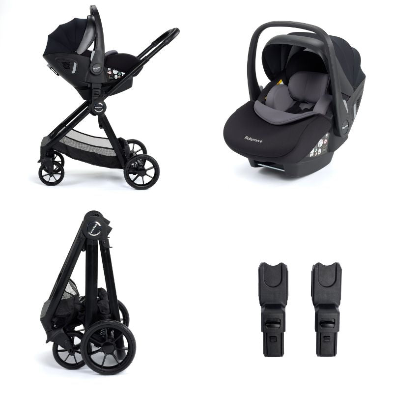 Babymore Mimi Travel System Pecan i-Size Car Seat Black