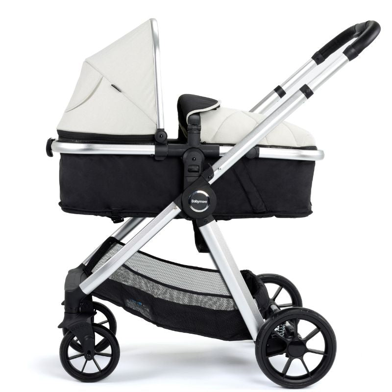 Babymore Mimi Travel System Pecan i-Size Car Seat Silver