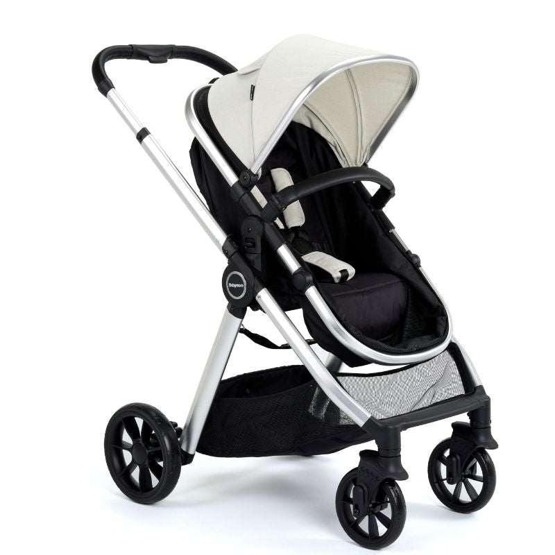 Babymore Mimi Travel System Pecan i-Size Car Seat with Isofix Base Silver