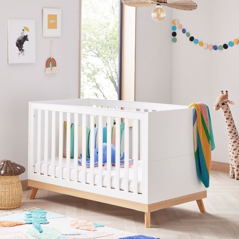 Babymore Mona Cot Bed White