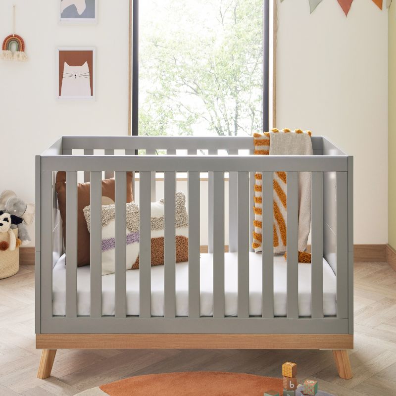 Babymore Mona Mini Cot Grey