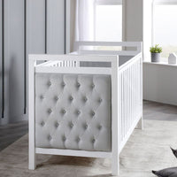 Thumbnail for Babymore Velvet Deluxe Cot Bed – White - BABY STORE UK