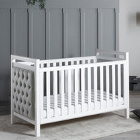 Thumbnail for Babymore Velvet Deluxe Cot Bed – White - BABY STORE UK