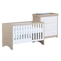 Thumbnail for Babymore Veni 2 Piece Room Set Oak White - No Drawer