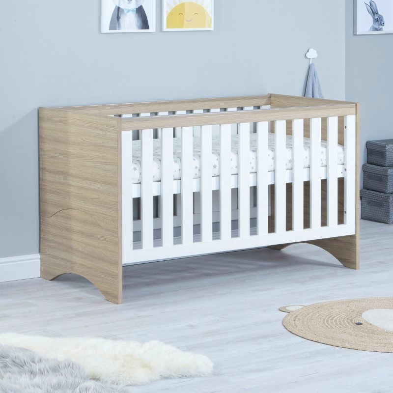 Babymore Veni 2 Piece Room Set Oak White - No Drawer