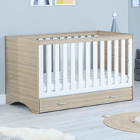 Thumbnail for Babymore Veni 3 Piece Nursery Room Set Oak White + Under Drawer