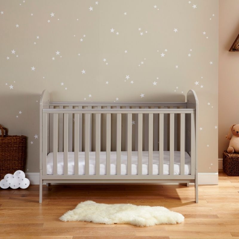 Babymore Aston Dropside Cot Bed Grey