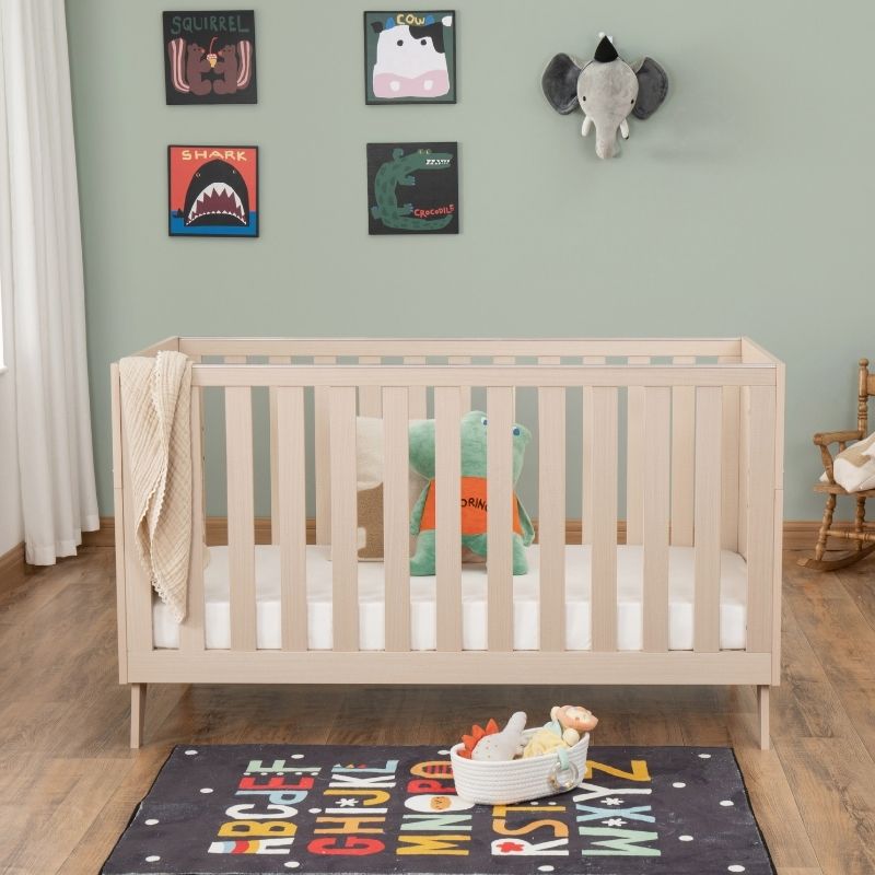 Babymore Dante Cot Bed Natural