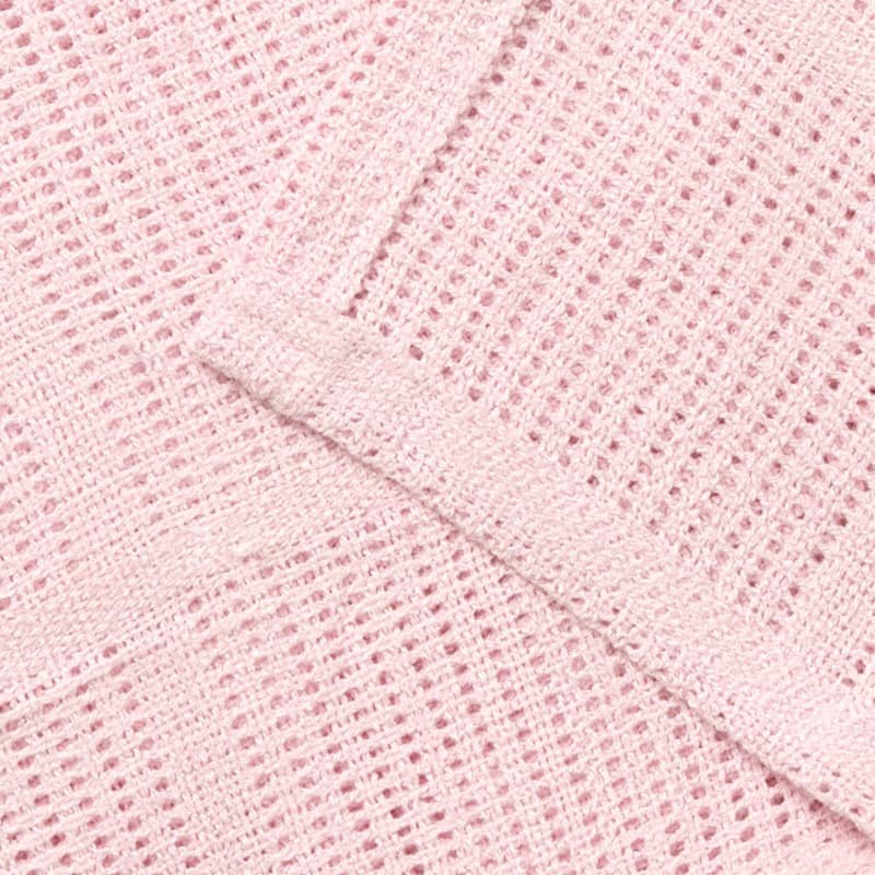 Clair de Lune Cellular Blanket - Pink Cot Size 100 x 150cm