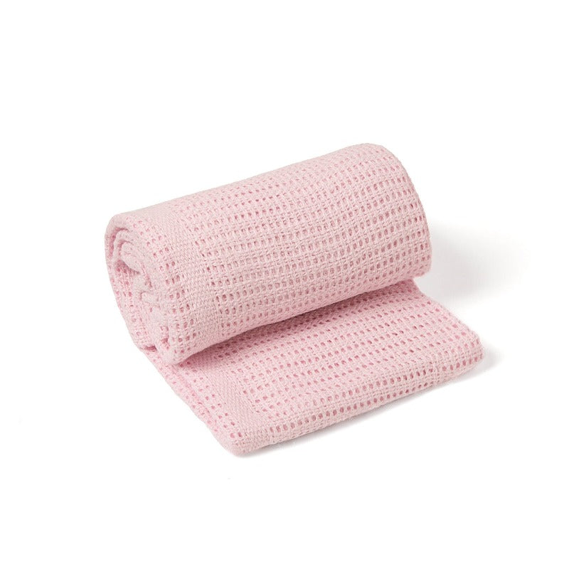 Clair de Lune Cellular Blanket - Pink Pram Size 90 x 70cm 