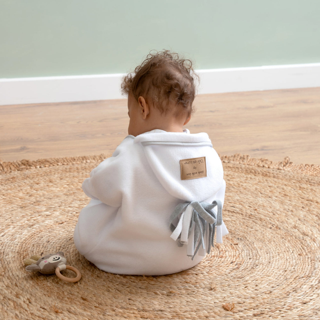 Clair de Lune Star Fleece Wrap Blanket - White 0-6 Months