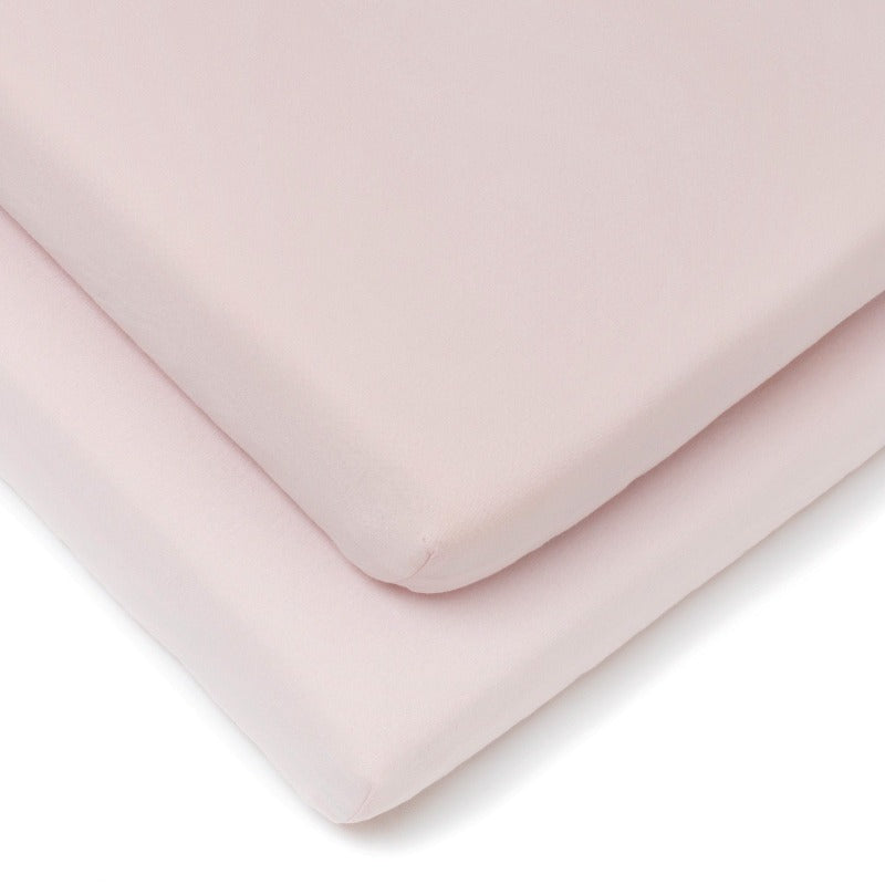 Clair de Lune 2 Pack Cot Bed Sheets - Pink