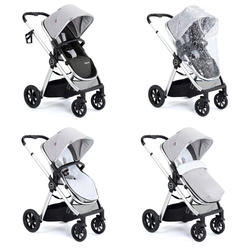 Babymore Memore V2 Travel System Pecan Car Seat Silver