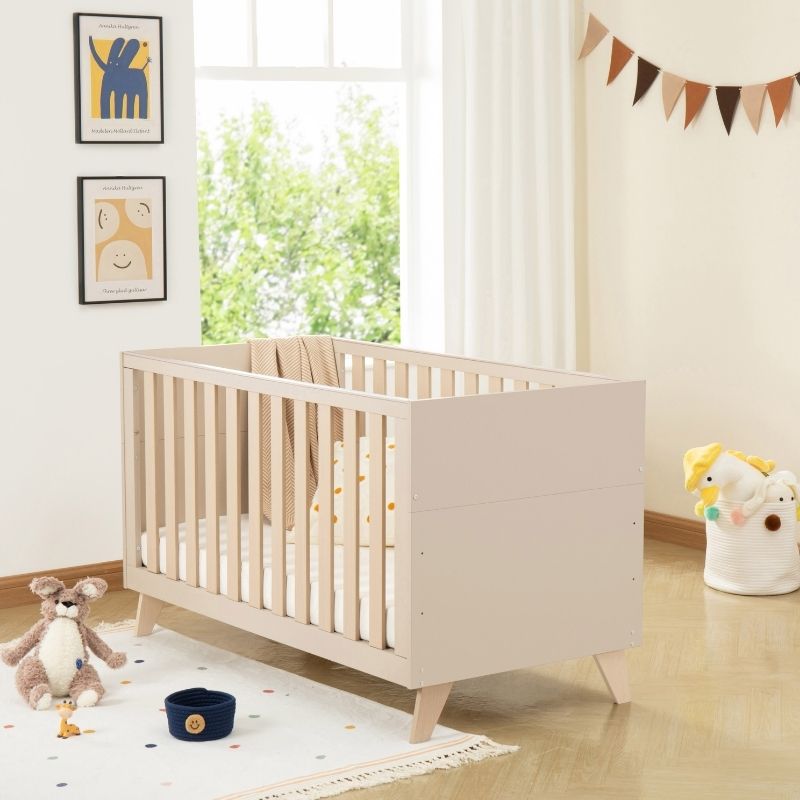 Babymore Dante Cot Bed Cashmere