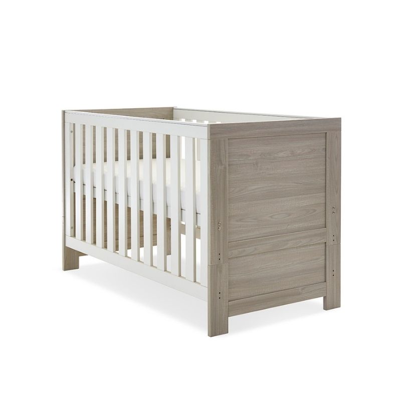 Obaby Nika Cot Bed Grey Wash & White