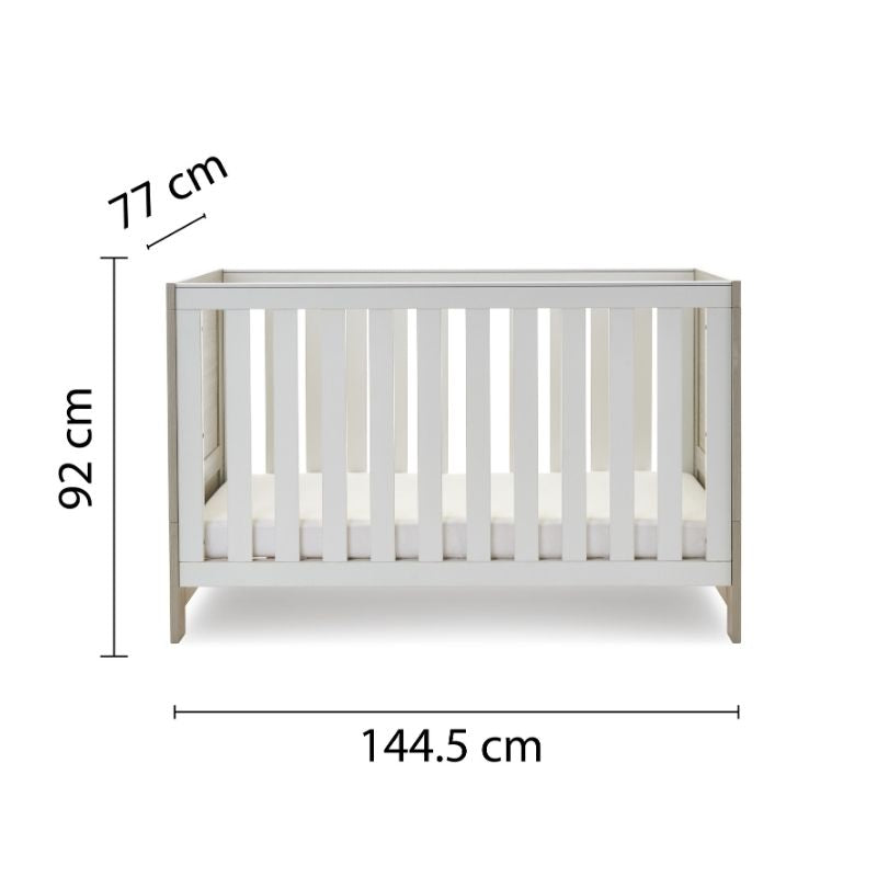 Obaby Nika Cot Bed White Wash