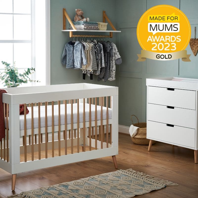 Obaby Maya Mini 2 Piece Room Set White with Natural