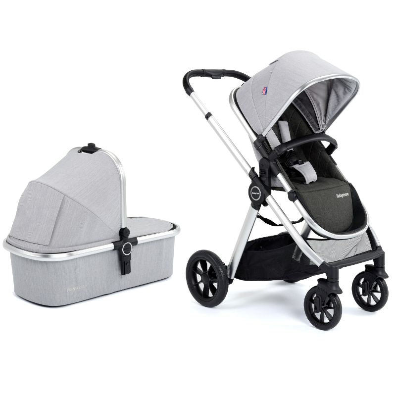 Babymore Memore V2 Travel System 13 Piece Pecan i-Size - Silver