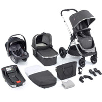 Thumbnail for Babymore Memore V2 Travel System 13 Piece Chrome