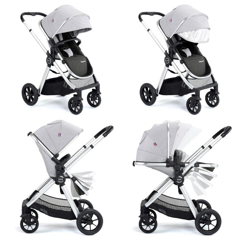 Babymore Memore V2 Travel System 13 Piece Silver