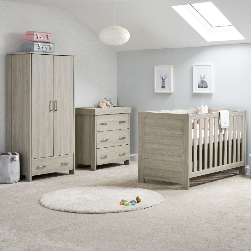 Obaby Nika 3 Piece Room Set Grey Wash