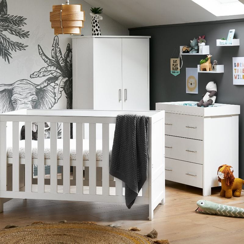 Obaby Nika 3 Piece Room Set White Wash