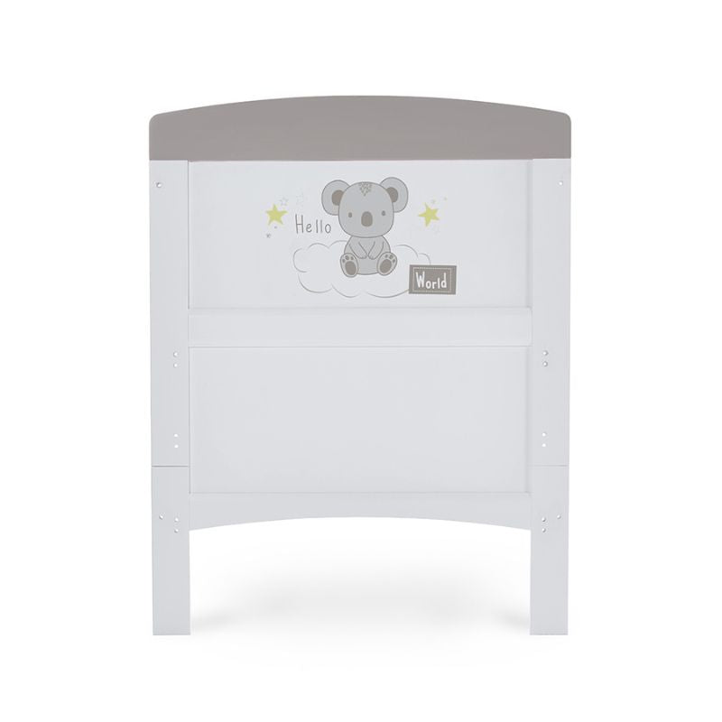 OBaby Grace Inspire Cot Bed - Hello World Koala Grey