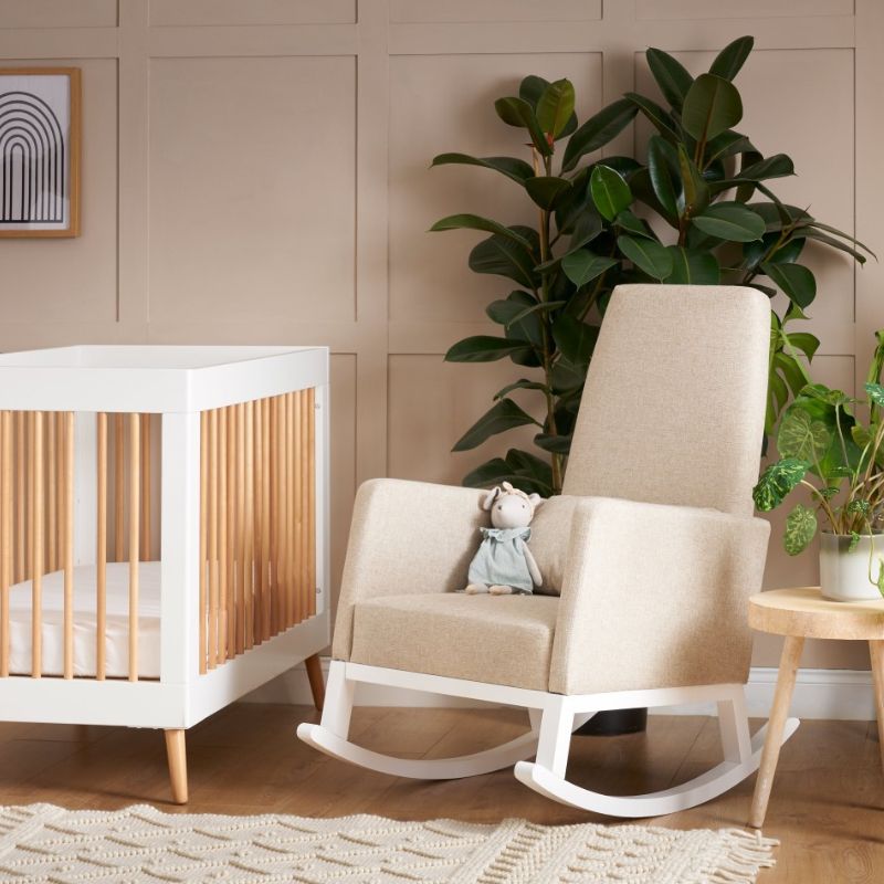 Obaby High Back Rocking Chair Oatmeal